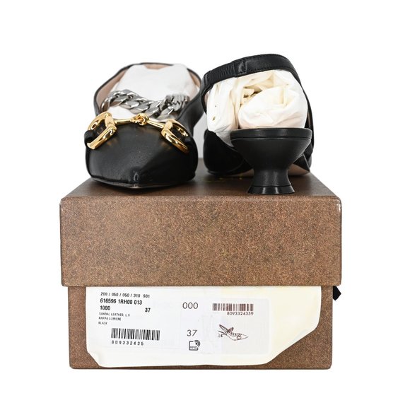 Gucci Horsebit & Chain Leather Slingback - Picture 7 of 8